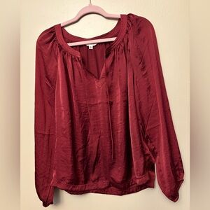 Lucky Brand Deep Red Blouse